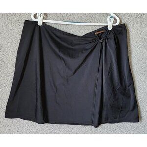 Lands' End‎ Women's Swim Skirt Cover Up Black Stretch Beach Black Plus Size 20W